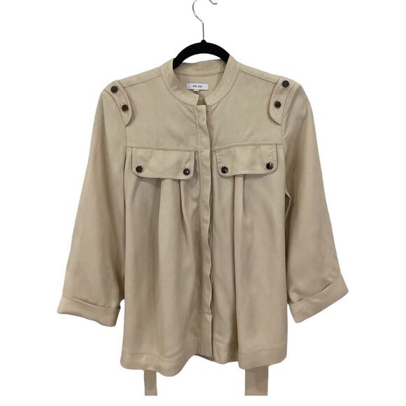 Reiss Oliva Belted Utility Jacket In Neutral Size 4 - Picture 6 of 15